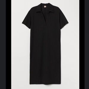 NEW H&M Ribbed Collared Sweater Dress Oversized
